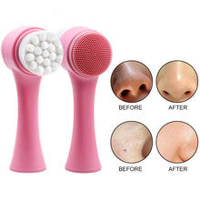 Load image into Gallery viewer, Double-sided Silicone Skin Care Tool Facial Cleanser Brush Face Cleaning
