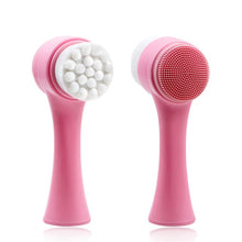 Load image into Gallery viewer, Double-sided Silicone Skin Care Tool Facial Cleanser Brush Face Cleaning
