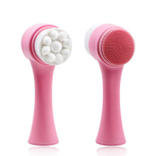 Load image into Gallery viewer, Double-sided Silicone Skin Care Tool Facial Cleanser Brush Face Cleaning
